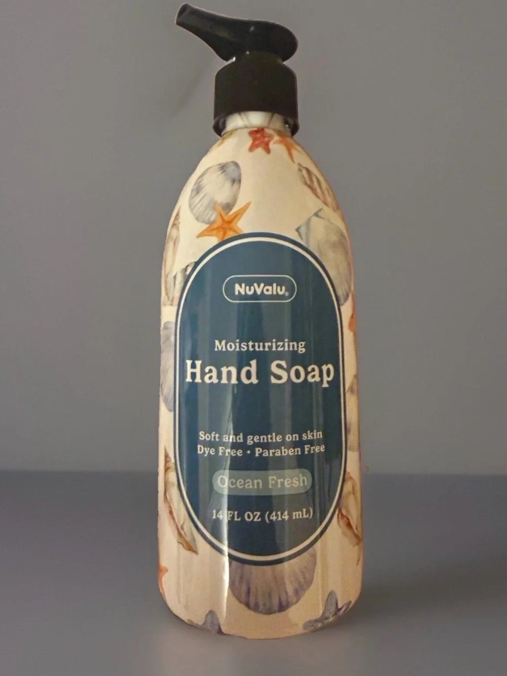 NuValu Moisturizing Hand Soap Ocean Fresh Dye-Free Paraben-Free 14 fl oz